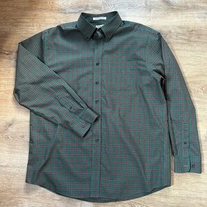 LL Bean 100% Cotton Scotch Plaid Mens Collared Button Down Size Large